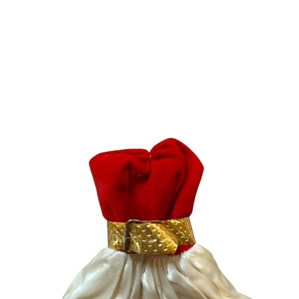VTG Mattel Barbie Doll Silken Flame Velvet & Satin Dress #977 Red & White 1960’s